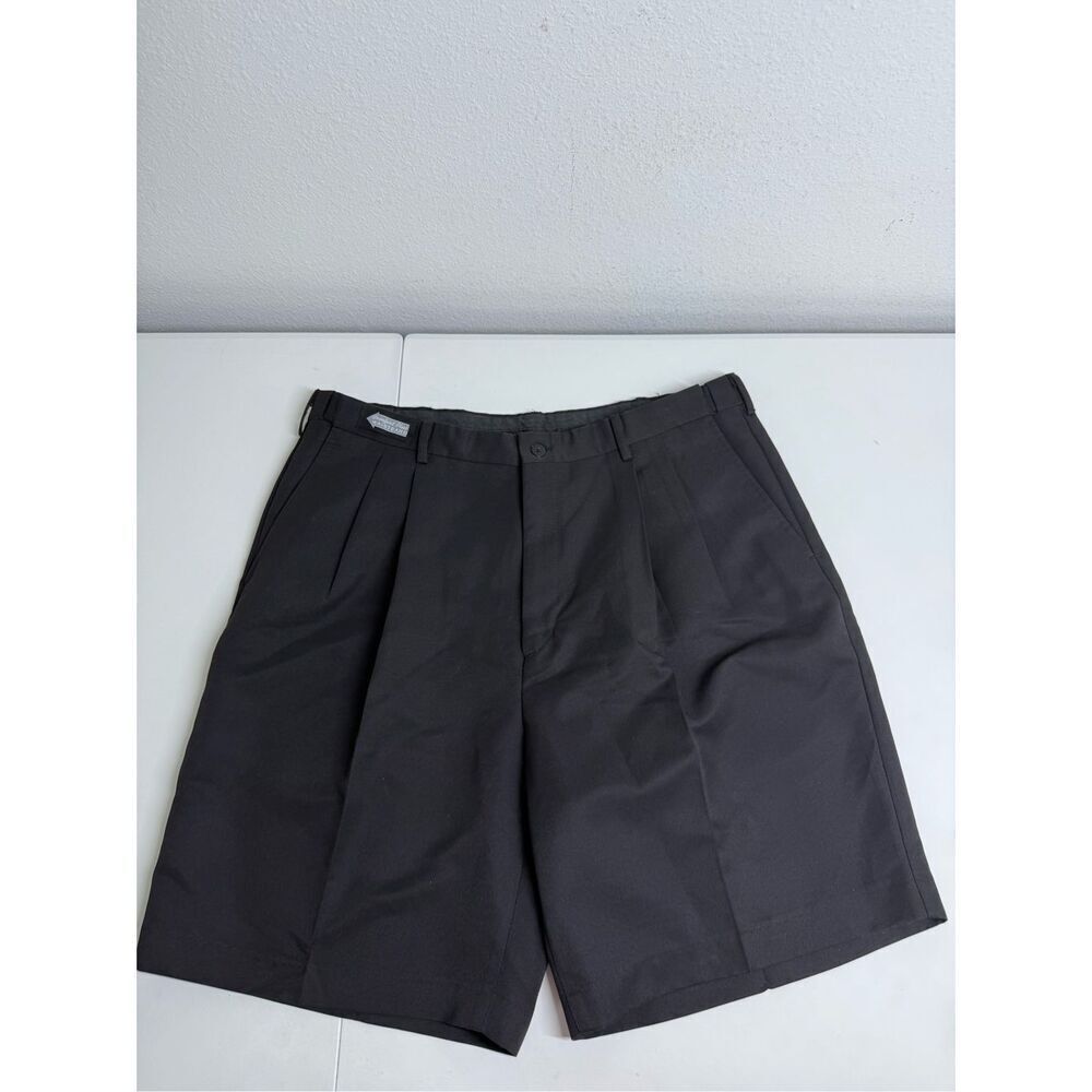 Savane Climate Control Shorts Mens 38W Black Polyester Expandable Waist Comfort